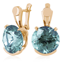 обзорное фото Золотые серьги с топазом 023456 Золотые серьги с топазом обзорное фото Золотые серьги с топазом 023456  Золотые серьги с топазом