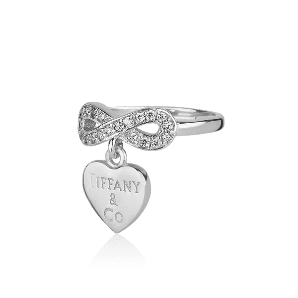 Серебряное кольцо в стиле Tiffany с фианитами 