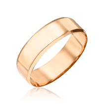 обзорное фото Золотое обручальное кольцо Европейка гладкая 034400  Золотые кольца