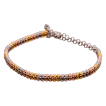 обзорное фото Серебряный браслет разноцветные шарики 024148  Серебряные женские браслеты