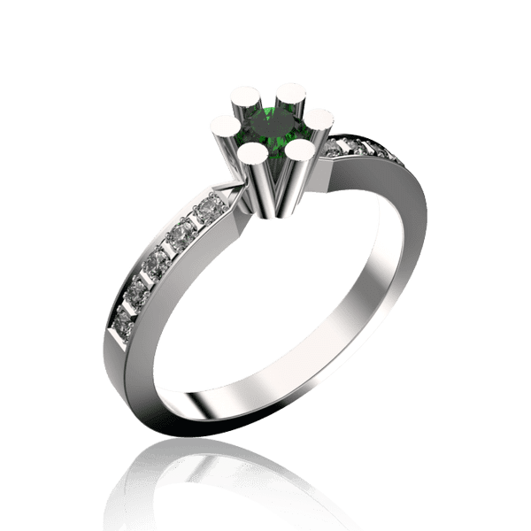 Золотое кольцо с бриллиантами и изумрудом 030343 детальное изображение ювелирного изделия Золотые кольца с бриллиантами Золотое кольцо с бриллиантами и изумрудом 030343 детальное изображение ювелирного изделия Золотые кольца с бриллиантами