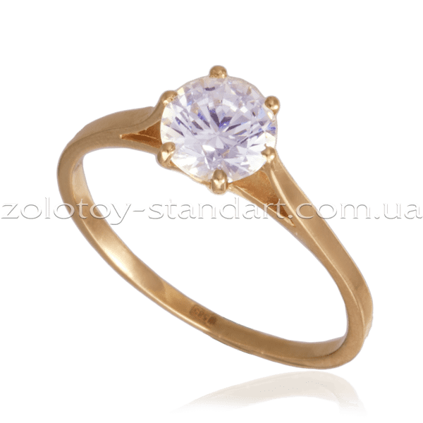 Золотое кольцо с фианитом 023076 купить Золотое кольцо с фианитом 023076 купить