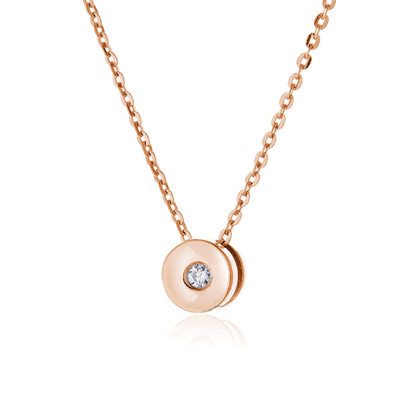 Золотое колье с одним фианитом 028527 детальное изображение ювелирного изделия Золотые колье с камнями Золотое колье с одним фианитом 028527 детальное изображение ювелирного изделия Золотые колье с камнями