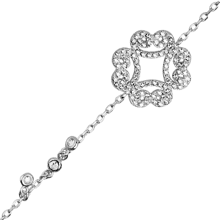 Серебряный браслет с фианитами 027683 детальное изображение ювелирного изделия Серебряные женские браслеты Серебряный браслет с фианитами 027683 детальное изображение ювелирного изделия Серебряные женские браслеты