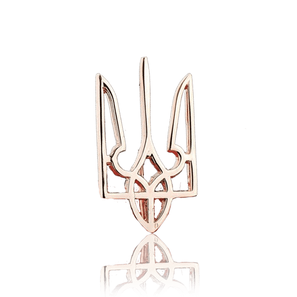 Значок Герб Украины (Тризуб) золото 585 проба 031387 детальное изображение ювелирного изделия Украинская символика из золота и серебра Значок Герб Украины (Тризуб) золото 585 проба 031387 детальное изображение ювелирного изделия Украинская символика из золота и серебра