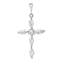 обзорное фото Серебряный крестик П2Ф/435 Серебряные подвески крестики обзорное фото Серебряный крестик П2Ф/435  Серебряные подвески крестики