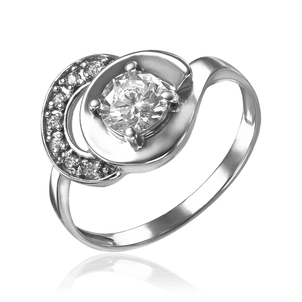 Ювелирное кольцо из серебра с фианитами 034987 детальное изображение ювелирного изделия Серебряные кольца Ювелирное кольцо из серебра с фианитами 034987 детальное изображение ювелирного изделия Серебряные кольца