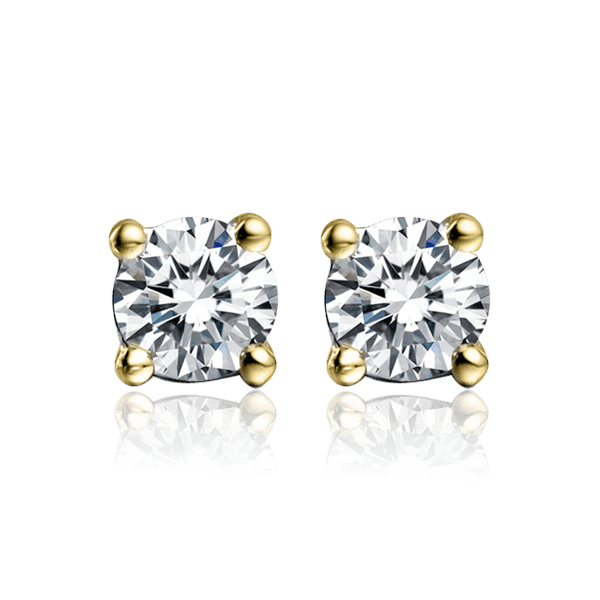 Серьги гвоздики из желтого золота с бриллиантом 029941 детальное изображение ювелирного изделия Золотые серьги Серьги гвоздики из желтого золота с бриллиантом 029941 детальное изображение ювелирного изделия Золотые серьги