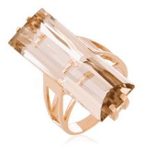 обзорное фото Золотое кольцо с раухтопазом 023902  Золотые кольца с раухтопазом