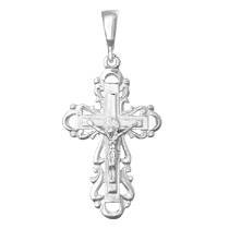 обзорное фото Серебряный крестик П2/018  Серебряные подвески крестики
