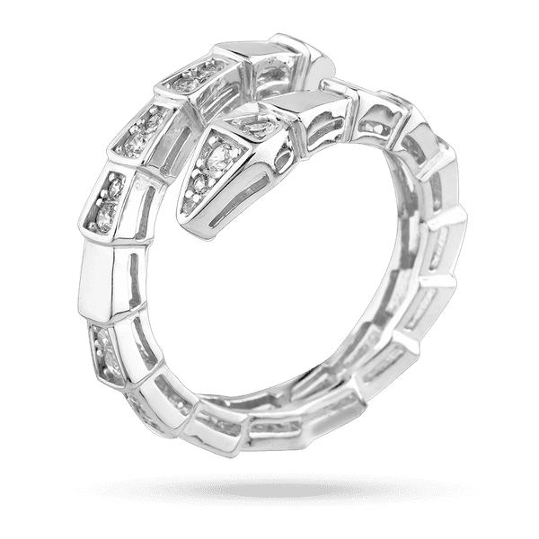 Серебряное кольцо "Змея" с россыпью фианитов 040201 детальное изображение ювелирного изделия Серебряные кольца с фианитом Серебряное кольцо "Змея" с россыпью фианитов 040201 детальное изображение ювелирного изделия Серебряные кольца с фианитом