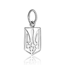 обзорное фото Серебряный подвес Герб Украины 037199  Серебряные подвески без вставок
