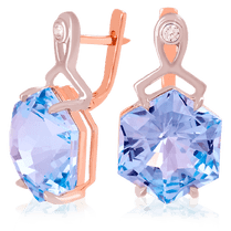 обзорное фото Золотые серьги с топазом 023433 Золотые серьги с топазом обзорное фото Золотые серьги с топазом 023433  Золотые серьги с топазом