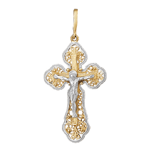 обзорное фото Серебряный крестик П32/019  Серебряные подвески крестики