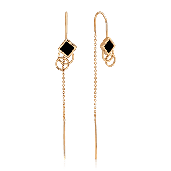 Золотые серьги протяжки с агатом Доминикана 035690 детальное изображение ювелирного изделия Золотые серьги Золотые серьги протяжки с агатом Доминикана 035690 детальное изображение ювелирного изделия Золотые серьги