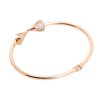 обзорное фото Золотой браслет с фианитами Эксклюзив 025205 Золотой браслет кольцом обзорное фото Золотой браслет с фианитами Эксклюзив 025205  Золотой браслет кольцом