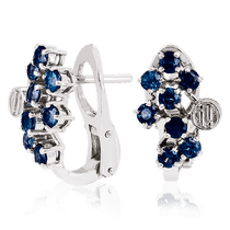 обзорное фото Золотые серьги с сапфирами 023436 Золотые серьги с сапфиром обзорное фото Золотые серьги с сапфирами 023436  Золотые серьги с сапфиром