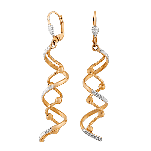 Золотые серьги 80149 детальное изображение ювелирного изделия Золотые серьги подвески