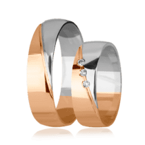 обзорное фото Золотое обручальное кольцо К3001.5  Обручальные кольца с цирконием