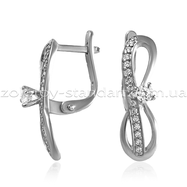 Серебряные серьги 420917С детальное изображение ювелирного изделия Серебряные серьги с камнями Серебряные серьги 420917С детальное изображение ювелирного изделия Серебряные серьги с камнями