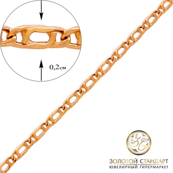 Золотий ланцюг Пташине око 15101 детальне зображення ювелірного виробу