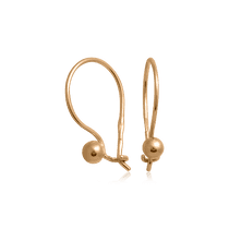 обзорное фото Золотые детские серьги Шарики 024586 Серьги без камней обзорное фото Золотые детские серьги Шарики 024586  Серьги без камней