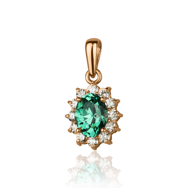 Золотой кулон с зеленым гранатом и бриллиантами 027270 детальное изображение ювелирного изделия Золотые кулоны с гранатом Золотой кулон с зеленым гранатом и бриллиантами 027270 детальное изображение ювелирного изделия Золотые кулоны с гранатом