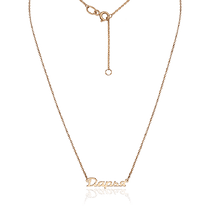 обзорное фото Цепочка с именем Дарья золотая 033203 Именные золотые колье обзорное фото Цепочка с именем Дарья золотая 033203  Именные золотые колье