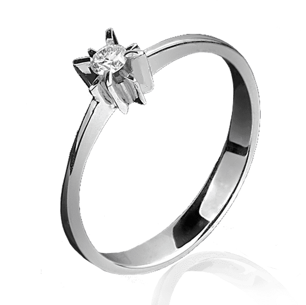 Кольцо из белого золота с бриллиантом 1016/1 детальное изображение ювелирного изделия Золотые кольца для помолвки с бриллиантом Кольцо из белого золота с бриллиантом 1016/1 детальное изображение ювелирного изделия Золотые кольца для помолвки с бриллиантом