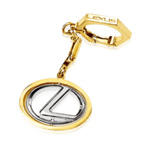 обзорное фото Золотой брелок с логотипом Lexus 036479  Брелок из золота