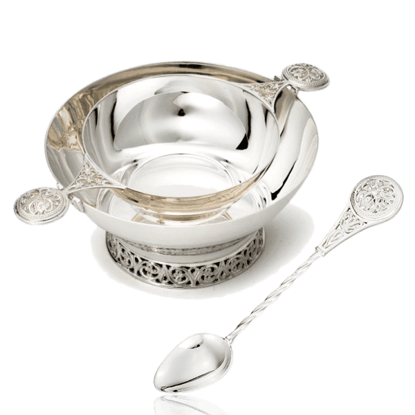 Серебряный икорный набор Царский икорница и ложка 032496 детальное изображение ювелирного изделия Наборы столового серебра
