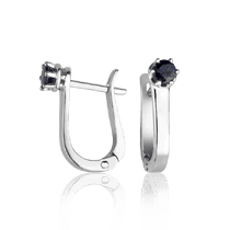 обзорное фото Золотые серьги с сапфиром 2047/1 Золотые серьги с сапфиром обзорное фото Золотые серьги с сапфиром 2047/1  Золотые серьги с сапфиром