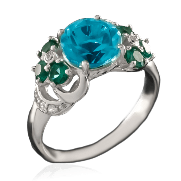 Серебряное кольцо c голубым кварцем 023210 детальное изображение ювелирного изделия Серебряные кольца со вставками Серебряное кольцо c голубым кварцем 023210 детальное изображение ювелирного изделия Серебряные кольца со вставками