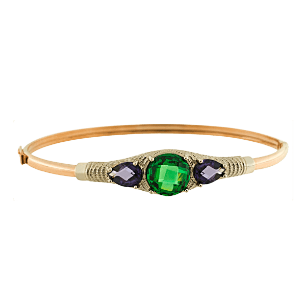 Золотой браслет жесткий с фианитами 820065 детальное изображение ювелирного изделия Золотой браслет кольцом Золотой браслет жесткий с фианитами 820065 детальное изображение ювелирного изделия Золотой браслет кольцом