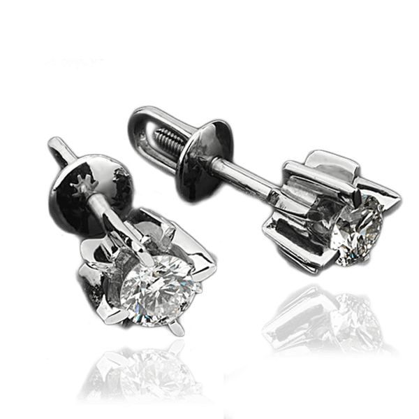 Серьги из белого золота с бриллиантами 023141 детальное изображение ювелирного изделия Золотые серьги с бриллиантами Серьги из белого золота с бриллиантами 023141 детальное изображение ювелирного изделия Золотые серьги с бриллиантами