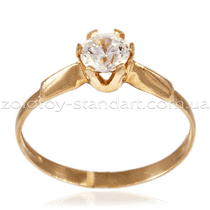 обзорное фото Золотое кольцо 11542 Золотые кольца для помолвки с цирконием обзорное фото Золотое кольцо 11542  Золотые кольца для помолвки с цирконием