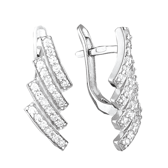 Серебряные серьги С2Ф/085 детальное изображение ювелирного изделия Серебряные серьги с камнями Серебряные серьги С2Ф/085 детальное изображение ювелирного изделия Серебряные серьги с камнями