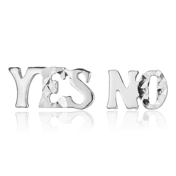 Серебряные серьги-пуссеты Yes N