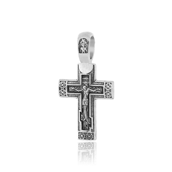 Серебряный крестик с чернением Распятие 030648 детальное изображение ювелирного изделия Серебряные подвески крестики Серебряный крестик с чернением Распятие 030648 детальное изображение ювелирного изделия Серебряные подвески крестики