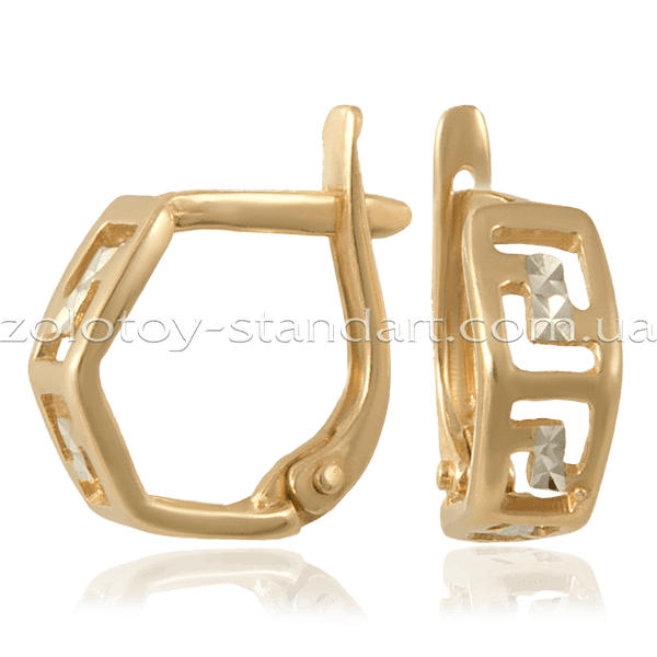 Золотые серьги 210190 детальное изображение ювелирного изделия Золотые серьги с английским замком Золотые серьги 210190 детальное изображение ювелирного изделия Золотые серьги с английским замком