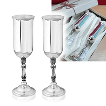 обзорное фото Набор серебряных фужеров 925 пробы ножка з чернением 037638 Наборы столового серебра обзорное фото Набор серебряных фужеров 925 пробы ножка з чернением 037638  Наборы столового серебра