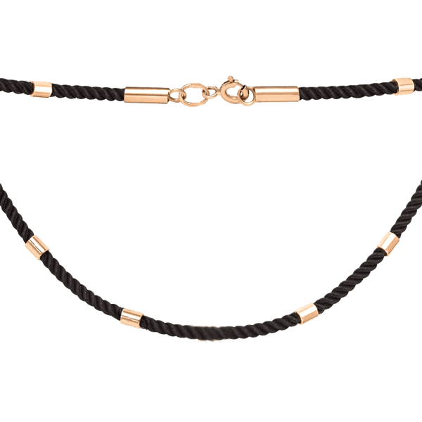 Шёлковый шнурок с золотыми вставками 037787 детальное изображение ювелирного изделия Шнурки с золотом Шёлковый шнурок с золотыми вставками 037787 детальное изображение ювелирного изделия Шнурки с золотом