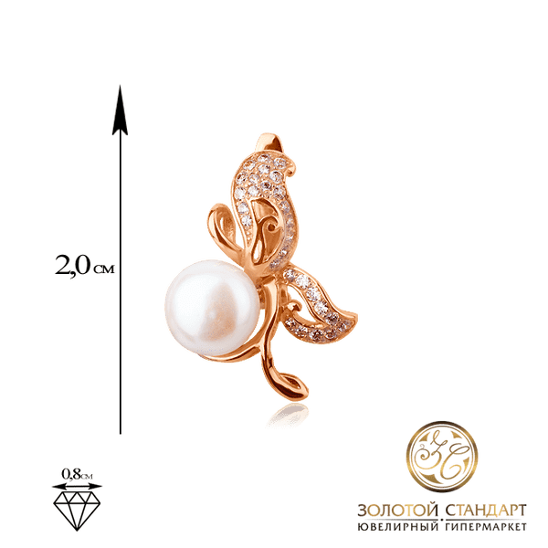 Золотые серьги с жемчугом Золотые серьги с жемчугом