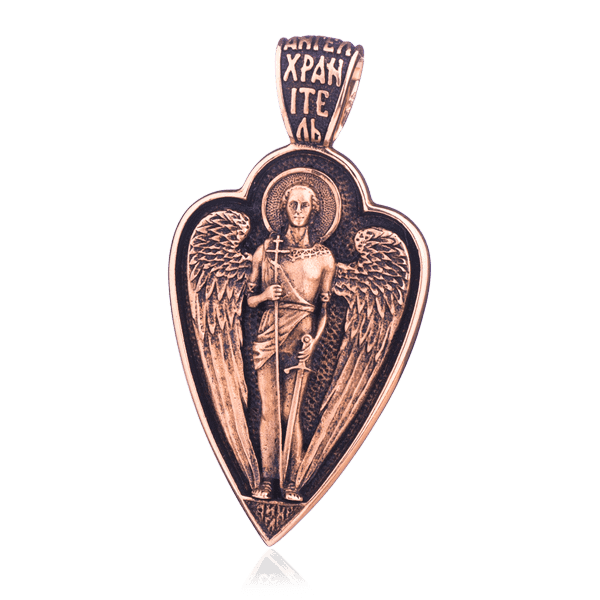 Золотая ладанка Ангел. Фото