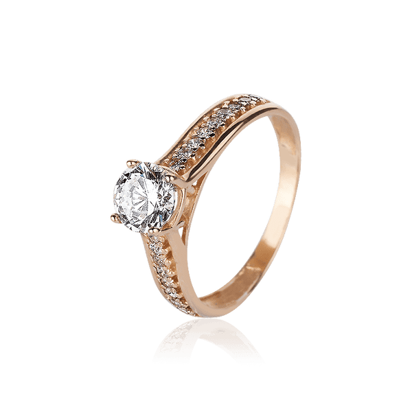 Золотое кольцо с фианитами 028230 детальное изображение ювелирного изделия Золотые кольца для помолвки с цирконием Золотое кольцо с фианитами 028230 детальное изображение ювелирного изделия Золотые кольца для помолвки с цирконием