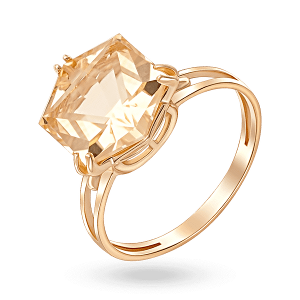Золотое кольцо с большим медово-желтым многогранным цитрином 040895 детальное изображение ювелирного изделия Золотые кольца с цитрином Золотое кольцо с большим медово-желтым многогранным цитрином 040895 детальное изображение ювелирного изделия Золотые кольца с цитрином