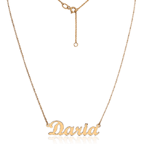 обзорное фото Именное колье из золота Daria 033213 Именные золотые колье обзорное фото Именное колье из золота Daria 033213  Именные золотые колье