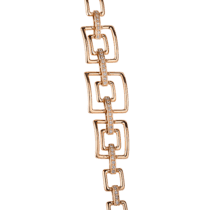 обзорное фото Золотой браслет Квадраты с фианитами 028237  Золотые браслеты с цирконием (фианитами)