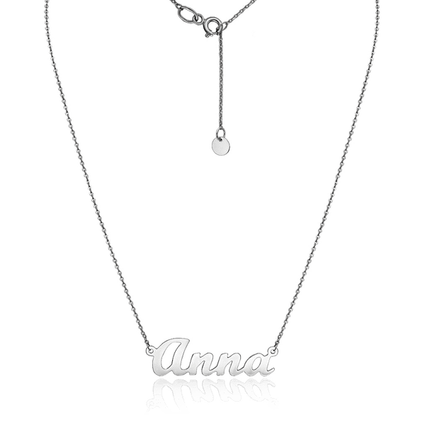 Серебряное колье с именем Anna 035344 детальное изображение ювелирного изделия Серебряные цепочки Серебряное колье с именем Anna 035344 детальное изображение ювелирного изделия Серебряные цепочки