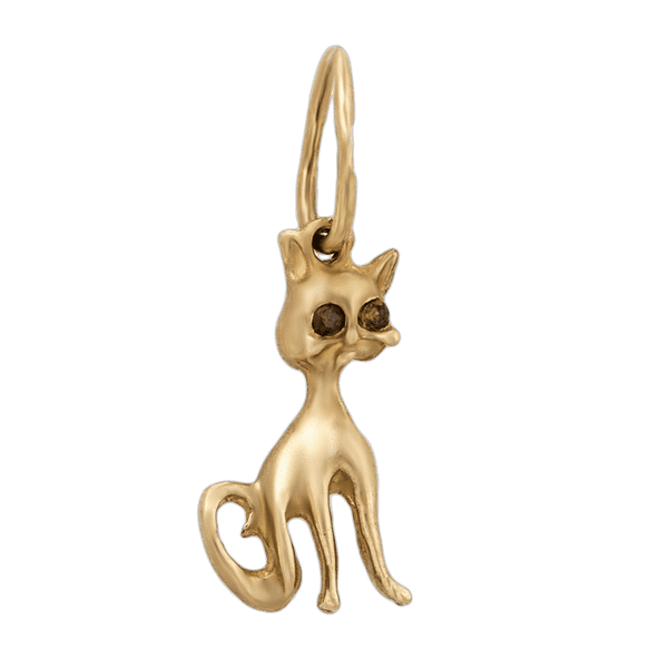 Золотой подвес Кошка 62034 детальное изображение ювелирного изделия Золотые кулоны с фианитом Золотой подвес Кошка 62034 детальное изображение ювелирного изделия Золотые кулоны с фианитом